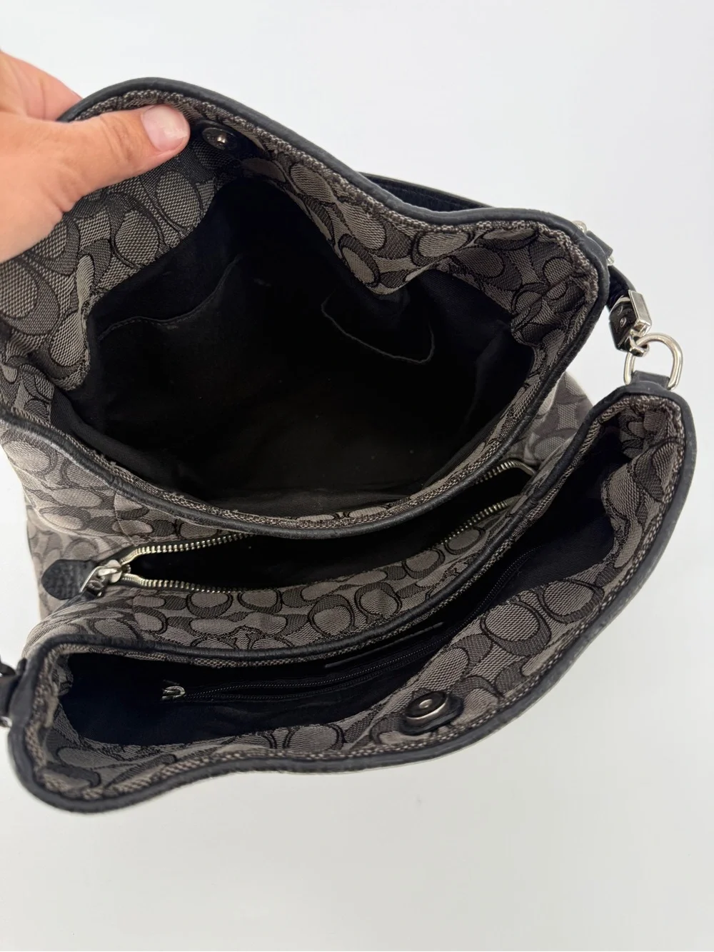 Coach Slouchy Logo Hobo Shoulder Bag